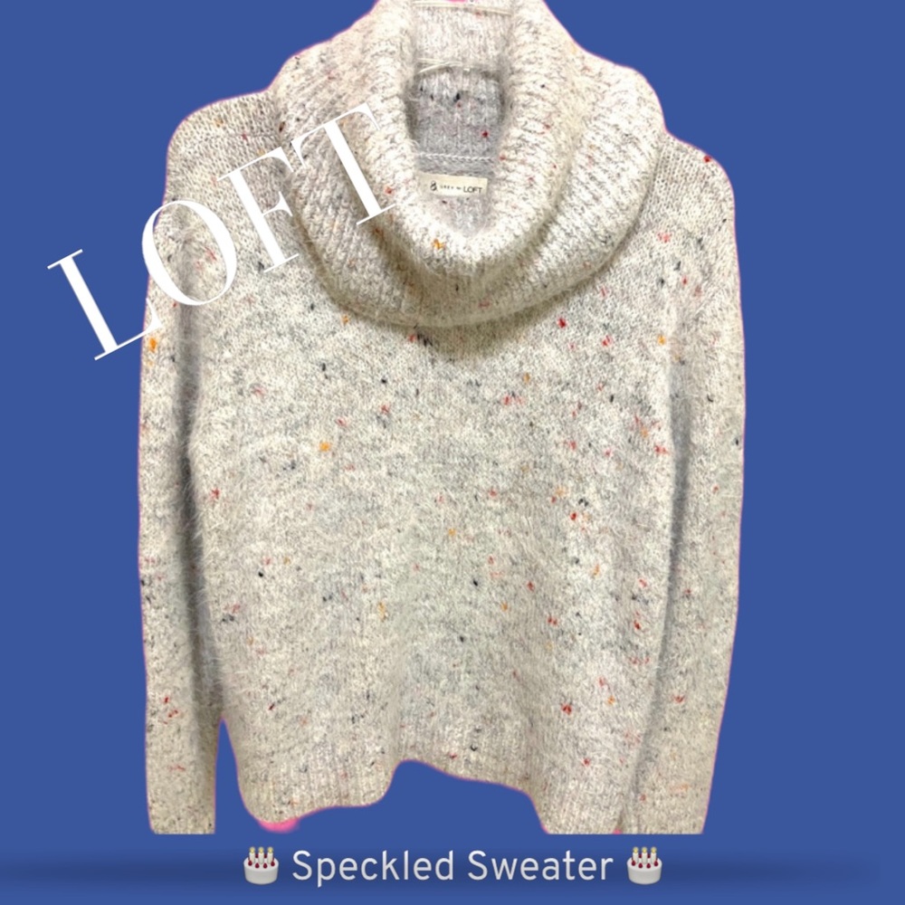 Lou&Grey 🎂 Speckled Grey Cowl Sweater XS
